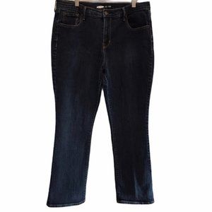 Old Navy women  blue denim jeans Curvy, bootcut, high rise style Size 16